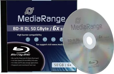Disk Blu-Ray MediaRange MR506 BD-R, 50GB, 6x, transparent - 1