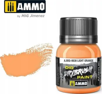 Bojë akrilike AMMO Mig a.MIG0638 Light Orange, 40ml, portokalli e çelët