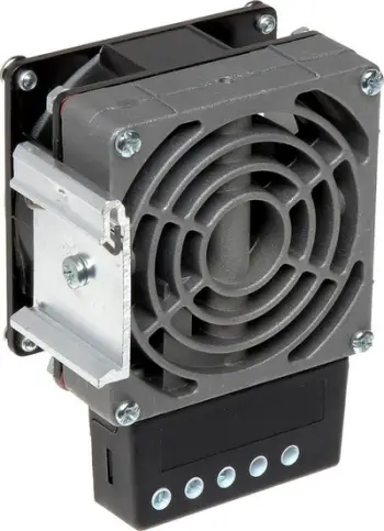 Ngrohës me ventilator Delta HVL-031, 100W, për shinë DIN TS-35, i zi
