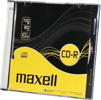 Disk CD Maxell CD-R 700MB, 80min, 52x, paketim 10 copë - 1