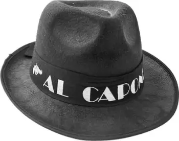 Kapelë kostumi gangster Al Capone, 61 cm, e zezë