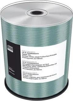 Disk CD-R MediaRange MRPL504, 700MB, 100 copa, i bardhë