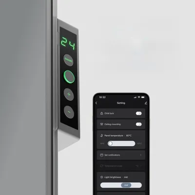Ngrohës paneli AENO Premium Eco AGH0005S, smart, i zi - 4