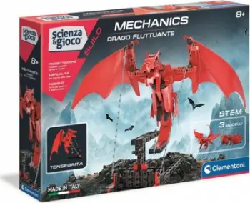 Set ndërtimi Clementoni Mechanics Laboratory Dragon, model mekanik, për fëmijë