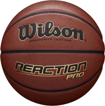Top basketbolli Wilson Reaction Pro 295 WTB10137XB, lëkurë kompozite, për sallë, kafe