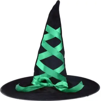 Kapelë magjistareje Halloween, velur, 38cm, e zezë MIX