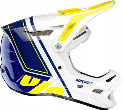 Helmetë për biçikletë 100% Full Face Rastoma, L (59-60 cm), e bardhë/ e kaltër/ e verdhë - 1