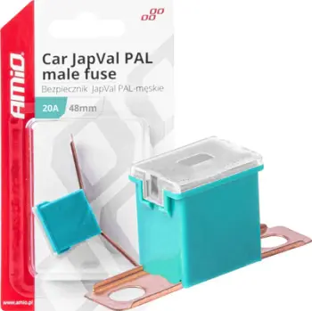 Siguresë veture AMiO JAPVAL PAL male 48mm 20A, e verdhë