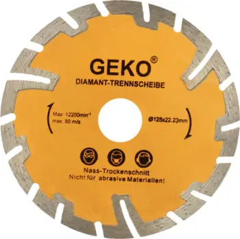 Disk diamantal për bluarje GEKO, 125 mm, vrimë 22.2 mm