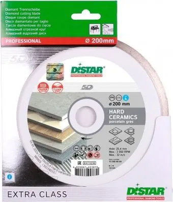 Disk diamanti Distar 1A1R Hard Ceramics 5D, 250mm, për pllaka qeramike, gri - 3