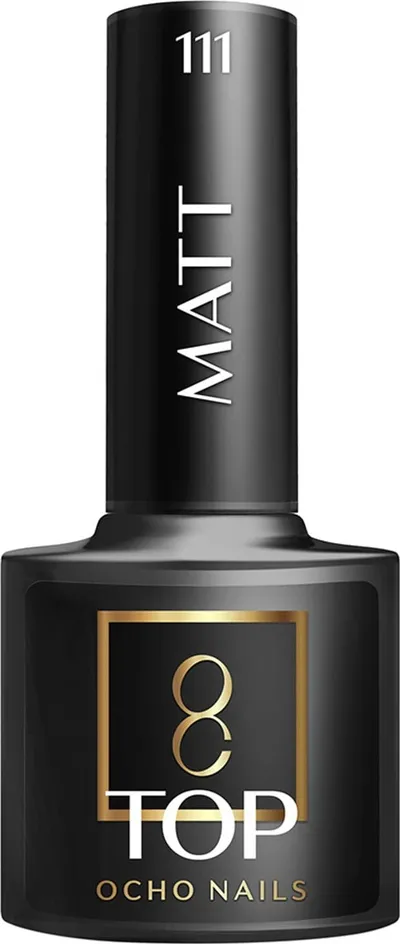 Top coat mat për thonj Ocho Nails Matt Top No Wipe 111, 5 g, transparent - 1