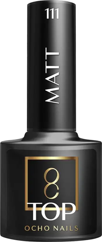 Top coat mat për thonj Ocho Nails Matt Top No Wipe 111, 5 g, transparent