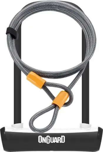 Dry i biçikletës OnGuard U-Lock Neon, 10 x 1200 mm, i bardhë