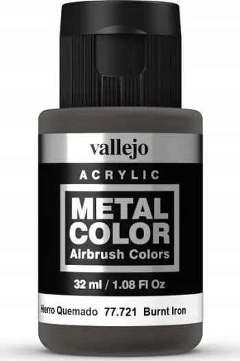 Bojë akrilike metalike Acrylicos Vallejo Metal Color Burnt Iron, 32 ml, kafe metalike
