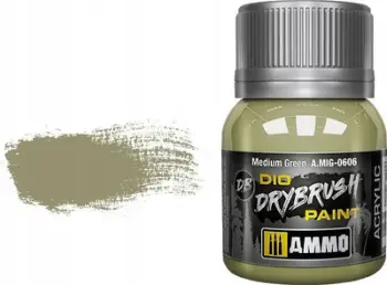Bojë akrilike Mig Ammo Dio Drybrush 0606, 40ml, jeshile mesatare