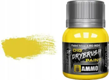 Bojë akrilike Mig Ammo 0624 Dio Drybrush, 40 ml, e verdhë e zbehur