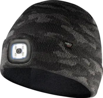 Kapelë Neo Cap me dritë LED, 180 lumens, IP43, kamuflazh CAMO URBAN