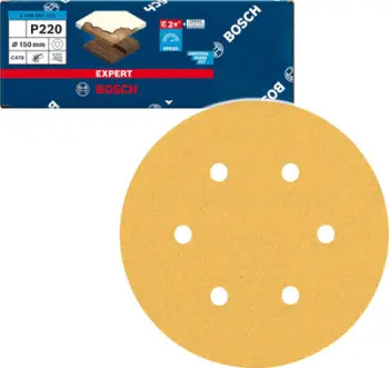 Disk gërryes Bosch Expert C470 Red Wood Top, 150mm, granulim 220, paketë 50 copë