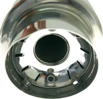 Silenckeri i pasëm TurboWorks_D Rear Silencer, hyrje 90mm, dalje 63.5mm, i argjendtë