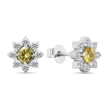 Vathë Brilio Silver Flowers EA577WYL
