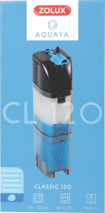 Filtër akuariumi Zolux AQUAYA Filter Classic 120, për 80 deri 120L, i zi