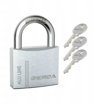 Dry padlock GERDA ALU LINE KAP S30, trup alumini, i argjendtë