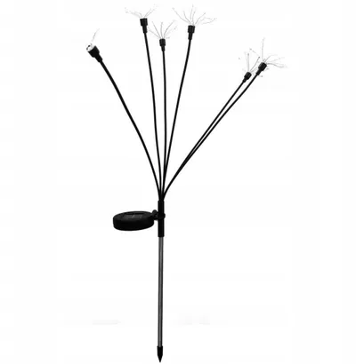 Lampë diellore kopshti Saska Garden STL-7275-60, 72cm, 60 LED, e zezë - 2