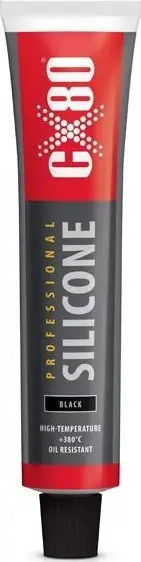 Silicon vulosës CX80 Silicone Black, rezistent ndaj temperaturës së lartë, 80ml, i zi