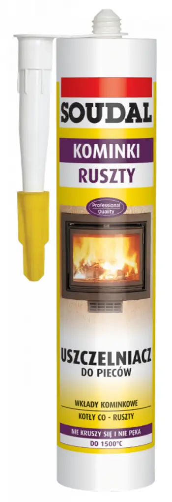Silikon për sobë Soudal Stove Silicone, rezistent ndaj temperaturës së lartë, transparent