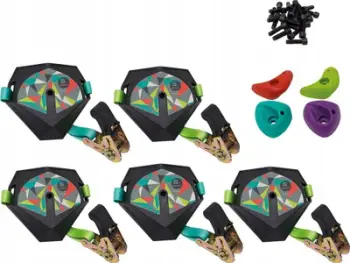 Set ngjitjeje në pemë Slackers Ninja Tree Climbing Holds 980040, kapëse ngjitjeje, për fëmijë dhe të rritur, shumëngjyrësh