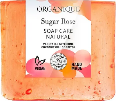 Sapun trupi Organique Naturally Caring Sugar Rose, 100g - 1