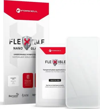 Mbrojtës ekrani Forcell Flexible Nano Glass, për iPhone 12 Pro Max 6.7", xham hibrid, transparent