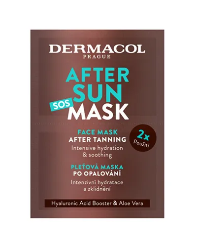 Maskë për fytyrë Dermacol After Sun Face Mask, 2 x 8 ml - 1