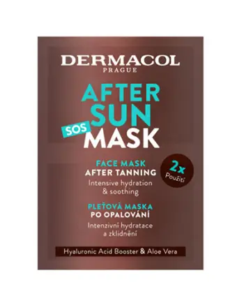 Maskë për fytyrë Dermacol After Sun Face Mask, 2 x 8 ml