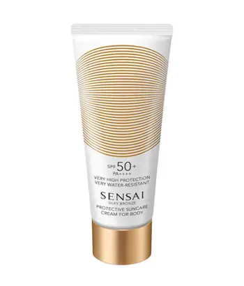 Krem trupi Sensai Silky Bronze Body Protective Cream, SPF 50+, 150 ml, e bardhë