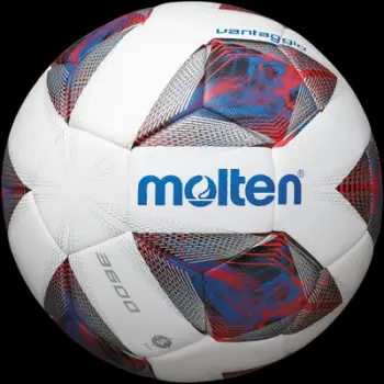 Top futbolli Molten F5A3600 R, madhësia 5, PU, i bardhë kuqe blu argjend