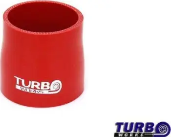 Reduktor silikoni TurboWorks 90°, 89 102mm, i kuq