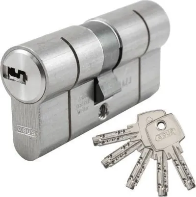Silindër bravë Abus D6, 30x30mm, 5 çelësa, nikeli - 1