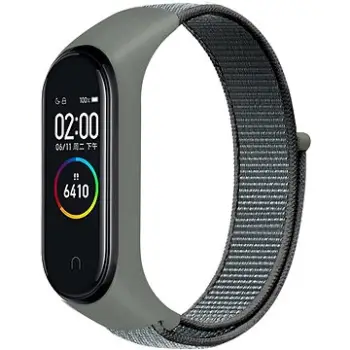 Byzylyk najloni Eternico Airy për Xiaomi Mi Band 5 6 7, i ajrosshëm, gri Elephant