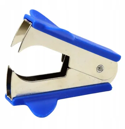 Heqës kapësesh metalik Office Tool, dorezë plastike, blu - 2