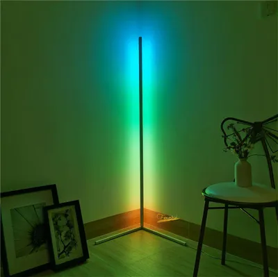 Llambë dyshemeje Mozos LED LC-RGB, e zezë - 4
