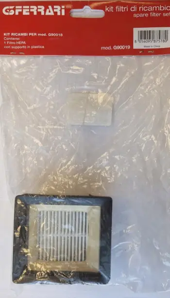 Filter HEPA G3ferrari G90019, për fshesë me korrent G90018