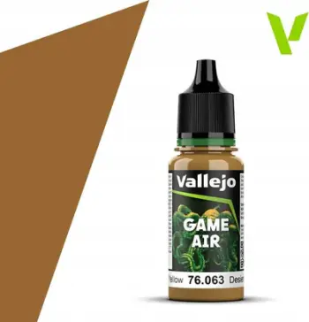 Bojë akrilike për airbrush Vallejo Game Air VJP76063, 18ml, Desert Yellow