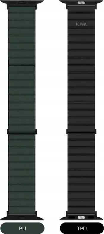 Byzylyk për Apple Watch JCPal FlexDuo, 38/40/41mm, dyngjyrësh i zi dhe jeshile Midnight