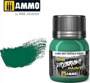 Bojë akrilike për drybrush AMMO Mig a.MIG0647, Emerald Green, 40ml