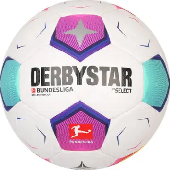 Top futbolli Select DerbyStar Brillant Replica Bundesliga 2023, stërvitor, madhësia 5, i bardhë shumëngjyrësh