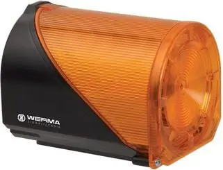 Sirena akustike Werma Multitone 444.300.75, LED vezulluese e verdhë, 24V AC/DC, IP65