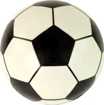 Top futbolli White Black Rubber Ball, 23 cm, i lehtë, i bardhë