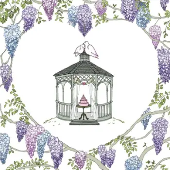 Kartolinë Clear Creations Card Arbor Swarovski CL2410, pa tekst, me zarf, e bardhë