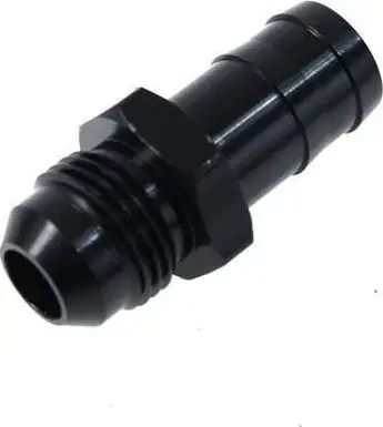 Nipel alumini TurboWorks AN8, për zorrë 15mm, i zi